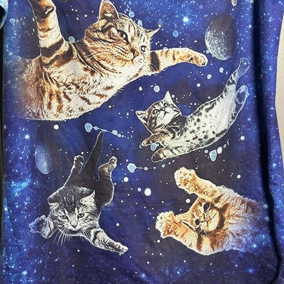 Mr. 1991INC Cat Galaxy All Over Print T-Shirt Size XL Space Kitten Tee - Picture 4 of 8